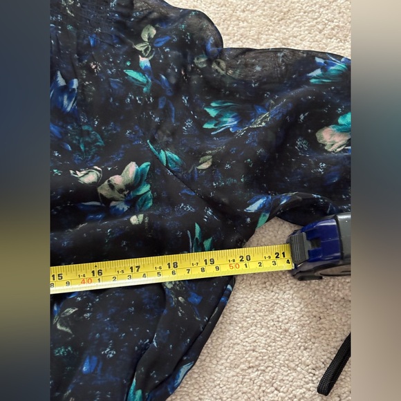 Anthropologie Ruched Floral Mini Dress - Picture 12 of 13